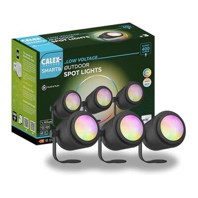 CALEX Smart Outdoor 24V LED Bodenstrahler, RGB-Farben & kalt- bis warmweiß Licht, dimmbar, wasserdicht, WLAN + Bluetooth Gateway App- & Sprachsteuerung CALEX Smart Outdoor 24V LED Bodenstrahler, RGB-Farben & kalt- bis warmweiß Licht, dimmbar, wasserdicht, WLAN + Bluetooth Gateway App- & Sprachsteuerung