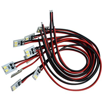 LED-Mafia 10 STK. LED Hausbeleuchtung 10x10mm Weiss mit Kabel 20cm warmweiß kaltweiß (5-8V, kaltweiß) LED-Mafia 10 STK. LED Hausbeleuchtung 10x10mm Weiss mit Kabel 20cm warmweiß kaltweiß (5-8V, kaltweiß)