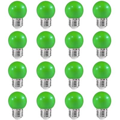ZFQ Bunte Glühbirnen E27, Farbige led glühbirne e27, 2w G45 Grün Beleuchtung Glühbirnen für Hochzeit Halloween Weihnachten Party Bar, 16er Pack ZFQ Bunte Glühbirnen E27, Farbige led glühbirne e27, 2w G45 Grün Beleuchtung Glühbirnen für Hochzeit Halloween Weihnachten Party Bar, 16er Pack