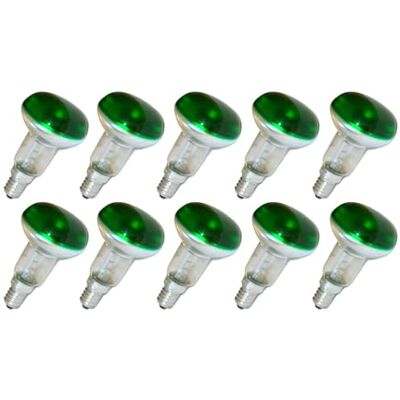 NCC-Licht 10 x Glühbirne Reflektor R50 25W E14 GRÜN dimmbar 35° NCC-Licht 10 x Glühbirne Reflektor R50 25W E14 GRÜN dimmbar 35°