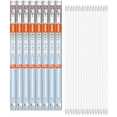 Osram LED-Röhren mit integriertem Mikrowellen-Sensor für elektromagnetische Vorschaltgeräte, 6.8 W, G13, Tube, double-ended, 4000 K, Glas with shatter protection, Kalt weiß, 8-er Pack Osram LED-Röhren mit integriertem Mikrowellen-Sensor für elektromagnetische Vorschaltgeräte, 6.8 W, G13, Tube, double-ended, 4000 K, Glas with shatter protection, Kalt weiß, 8-er Pack