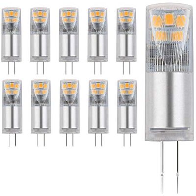 Maxkomfort 10x G4 LED Leuchtmittel 2,45W AC/DC warmweiß 3000K Lampen Stecklampe Halogen Ersatz SMD 250 Lumen 10er Pack DE-Händler Maxkomfort 10x G4 LED Leuchtmittel 2,45W AC/DC warmweiß 3000K Lampen Stecklampe Halogen Ersatz SMD 250 Lumen 10er Pack DE-Händler