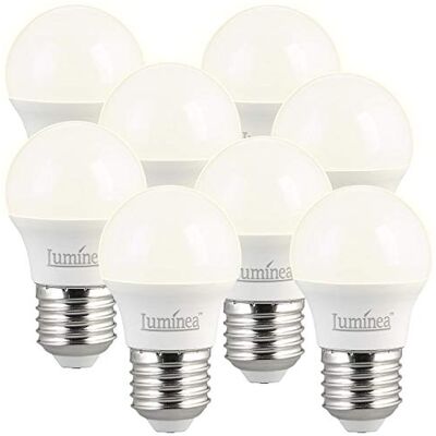 Luminea LED-Glühlampen E27: 8er-Set LED-Lampen, E27, 3 Watt, G45, 240 Lumen, E (High Power Led Lampe, starke LED Lampen, Wohnzimmerleuchten) Luminea LED-Glühlampen E27: 8er-Set LED-Lampen, E27, 3 Watt, G45, 240 Lumen, E (High Power Led Lampe, starke LED Lampen, Wohnzimmerleuchten)
