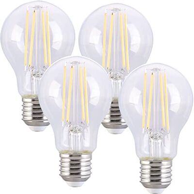 Luminea LED Leuchtmittel E27: 4er-Set LED-Filament-Lampe E27 7,2 W (ersetzt 60 W) 806 lm warmweiß (E 27, Filament-Leuchtmittel, Deckenleuchte) Luminea LED Leuchtmittel E27: 4er-Set LED-Filament-Lampe E27 7,2 W (ersetzt 60 W) 806 lm warmweiß (E 27, Filament-Leuchtmittel, Deckenleuchte)
