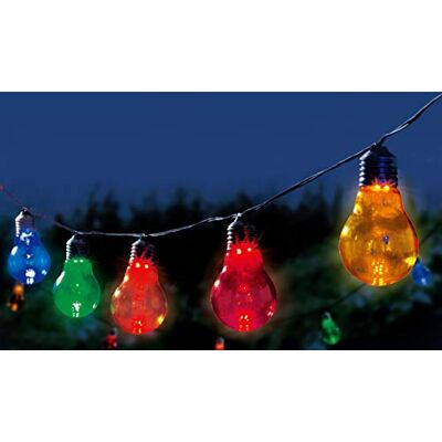 Trango 3208 LED Party Lichterkette – 10x bunte RGB Leuchten in Glühbirnenform aus Echtglas 8 m Lichterkette für Party, Deko & Stimmung Innenbereich inkl. Netzteil Trango 3208 LED Party Lichterkette – 10x bunte RGB Leuchten in Glühbirnenform aus Echtglas 8 m Lichterkette für Party, Deko & Stimmung Innenbereich inkl. Netzteil