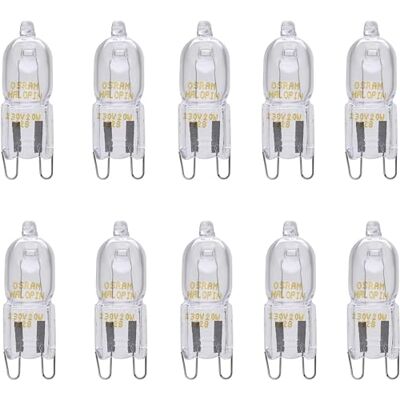 Osram 10er Pack Halopin 66733 33 Watt 230 Volt G9 Halogen dimmbar warmweiß 460 Lumen Halogenstift Halogenlampen Stiftsockellampe, AC35305 Osram 10er Pack Halopin 66733 33 Watt 230 Volt G9 Halogen dimmbar warmweiß 460 Lumen Halogenstift Halogenlampen Stiftsockellampe, AC35305