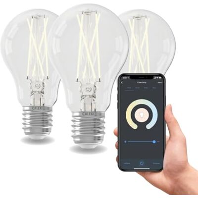 CALEX Smart LED Lampe, E27, Filament, warmweißes Licht, dimmbar, WLAN App- & Sprachsteuerung, 3er Pack CALEX Smart LED Lampe, E27, Filament, warmweißes Licht, dimmbar, WLAN App- & Sprachsteuerung, 3er Pack
