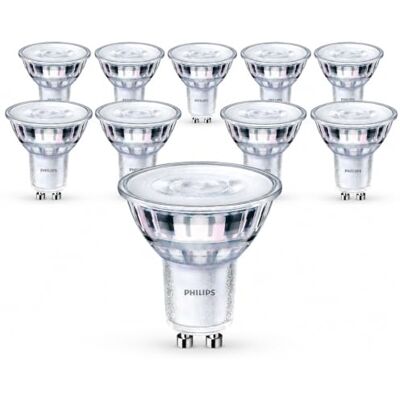Philips CorePro LEDspot GU10, warmweiß, 4W, dimmbar, PAR16, 345 lm, 50W-Ersatz, 220-240V, 10er SPARPACK Philips CorePro LEDspot GU10, warmweiß, 4W, dimmbar, PAR16, 345 lm, 50W-Ersatz, 220-240V, 10er SPARPACK