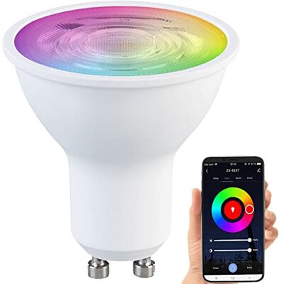 Luminea Home Control GU10 RGBW ZigBee: LED-Spot GU10, RGB-CCT, 4,8W (ersetzt 35W), 345 lm, ZigBee-kompatibel (Deckenspot, Lampen, Pendel) Luminea Home Control GU10 RGBW ZigBee: LED-Spot GU10, RGB-CCT, 4,8W (ersetzt 35W), 345 lm, ZigBee-kompatibel (Deckenspot, Lampen, Pendel)