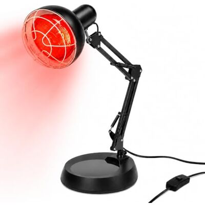 Fermoirper Infrarotlampe 150W mit Ständer, verstellbare Rotlichtlampe Wärmelampe mit 360° Lampenkopf, 180° Tragarm, E27-Fassung und Schutzgitter für lokale Wärmeanwendung zu Hause. Fermoirper Infrarotlampe 150W mit Ständer, verstellbare Rotlichtlampe Wärmelampe mit 360° Lampenkopf, 180° Tragarm, E27-Fassung und Schutzgitter für lokale Wärmeanwendung zu Hause.