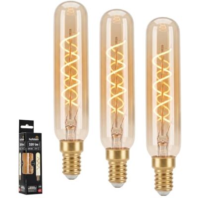 HOFSTEIN E14 LED Warmweiss Glühbirne 3er Set Vintage Glühbirne E14 Leuchtmittel 4W Ersatz Für 25W, Dekorative Längliche Retro Lampe Aus Glas Für Stimmungsvolle Akzentbeleuchtung T25 HOFSTEIN E14 LED Warmweiss Glühbirne 3er Set Vintage Glühbirne E14 Leuchtmittel 4W Ersatz Für 25W, Dekorative Längliche Retro Lampe Aus Glas Für Stimmungsvolle Akzentbeleuchtung T25