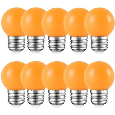 WULUN 10er Pack Farbige Glühbirnen LED 2W E27 G45 Beleuchtung Glühbirnen, LED Farbige Golf Kugel Glühbirne für Haus Dekoration, Garten, Party, Hochzeit, Weihnachten, Feier WULUN 10er Pack Farbige Glühbirnen LED 2W E27 G45 Beleuchtung Glühbirnen, LED Farbige Golf Kugel Glühbirne für Haus Dekoration, Garten, Party, Hochzeit, Weihnachten, Feier