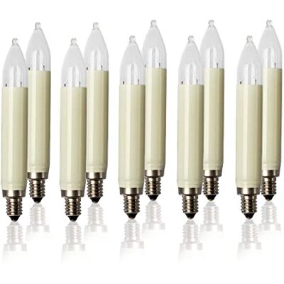hellum Ersatzkerzen Glühfaden 10x, 8V 3W, 30 Brennstellen E10 außen 901016 Ersatzkerzen für Lichterketten & Schwibbogen, 10 Stück Schaftkerzen E10 (ø10 mm), 22 Lumen Ersatzkerzen Lichterkette hellum Ersatzkerzen Glühfaden 10x, 8V 3W, 30 Brennstellen E10 außen 901016 Ersatzkerzen für Lichterketten & Schwibbogen, 10 Stück Schaftkerzen E10 (ø10 mm), 22 Lumen Ersatzkerzen Lichterkette