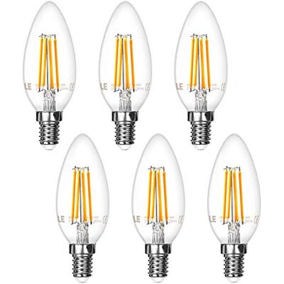 Lepro LE E14 LED Warmweiss, 4.9W 470 Lumen 2700K, 6er Pack Glühbirne E14, ersetzt 40W Birne, 2700 Kelvin Warmweiß Vintage Glühlampe, 6er Pack, 300° Leuchtmittel, Kerzenleuchten Lepro LE E14 LED Warmweiss, 4.9W 470 Lumen 2700K, 6er Pack Glühbirne E14, ersetzt 40W Birne, 2700 Kelvin Warmweiß Vintage Glühlampe, 6er Pack, 300° Leuchtmittel, Kerzenleuchten
