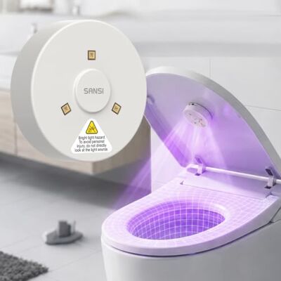 SANSI UV Lampe für Toilette 275nm UVC Toilettensterilisator Wiederaufladbar Sterilisationslampe mit Sicherheitsschnalle Kleberückseite Intelligente Sensor, USB-C Ladung, für Bad und Toiletten SANSI UV Lampe für Toilette 275nm UVC Toilettensterilisator Wiederaufladbar Sterilisationslampe mit Sicherheitsschnalle Kleberückseite Intelligente Sensor, USB-C Ladung, für Bad und Toiletten