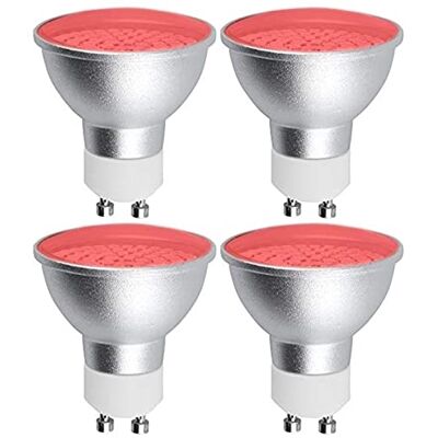 Bonlux GU10 Rot LED Lampe 5W, Gefärbtes Spotlicht AC 220-240V 120 Grad Strahlwinkel 50W MR16 Halogenersatz für Wandwaschanlagen und Landschaftsbeleuchtung, 4 Stück Bonlux GU10 Rot LED Lampe 5W, Gefärbtes Spotlicht AC 220-240V 120 Grad Strahlwinkel 50W MR16 Halogenersatz für Wandwaschanlagen und Landschaftsbeleuchtung, 4 Stück
