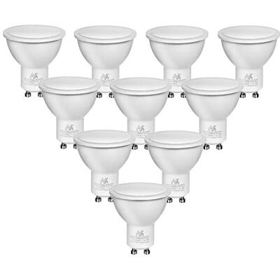 Maclean MCE435 NW GU10 LED Leuchtmittel 10er-Pack 120° 5W 400lm Neutralweiß 4000K Strahlwinkel 220-240V~, 50/60Hz (Neutralweiß, 10x Stück 5W 400lm) Maclean MCE435 NW GU10 LED Leuchtmittel 10er-Pack 120° 5W 400lm Neutralweiß 4000K Strahlwinkel 220-240V~, 50/60Hz (Neutralweiß, 10x Stück 5W 400lm)