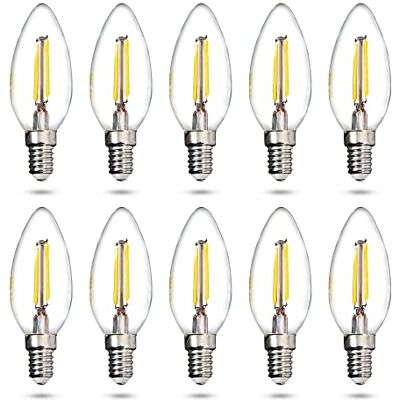 Maxkomfort 10x E14 LED Leuchtmittel 2 Watt Kerze klar Filament warmweiß 3000K 250 Lumen Maxkomfort 10x E14 LED Leuchtmittel 2 Watt Kerze klar Filament warmweiß 3000K 250 Lumen