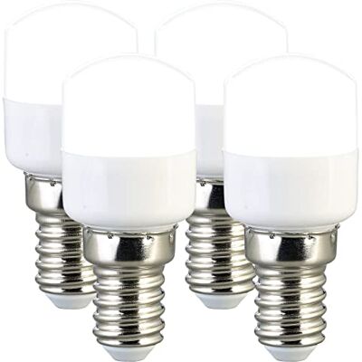 Luminea Kolben-Leuchtmittel E14: 4er-Set LED-Kühlschranklampen, E14, T25, 150 lm, 2 W (LED-Lampen tageslichtweiß, Kolben-Lampe, Einbaustrahler) Luminea Kolben-Leuchtmittel E14: 4er-Set LED-Kühlschranklampen, E14, T25, 150 lm, 2 W (LED-Lampen tageslichtweiß, Kolben-Lampe, Einbaustrahler)
