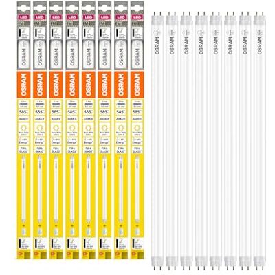 Osram Kosteneffiziente LED-Röhren für elektromagnetische Vorschaltgeräte, 5.4 W, G13, Tube, double-ended, 3000 K, LEAD FREE Glas, Warm weiß, 8-er Pack Osram Kosteneffiziente LED-Röhren für elektromagnetische Vorschaltgeräte, 5.4 W, G13, Tube, double-ended, 3000 K, LEAD FREE Glas, Warm weiß, 8-er Pack
