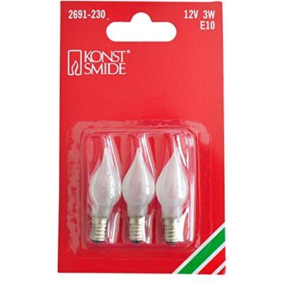Konstsmide Ersatzbirne, 3er-Blister, gefrostet, 12V, 3W, E10 Schraubgewinde 2691-230 Konstsmide Ersatzbirne, 3er-Blister, gefrostet, 12V, 3W, E10 Schraubgewinde 2691-230