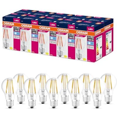 Osram LED Star Value Classic A100 LED Lampe für E27 Sockel, Birnenform, FIL, 1521 Lumen, kaltweiß (4000K), Ersatz für herkömmliche 100W Glühbirnen, nicht dimmbar, 10er-Pack Osram LED Star Value Classic A100 LED Lampe für E27 Sockel, Birnenform, FIL, 1521 Lumen, kaltweiß (4000K), Ersatz für herkömmliche 100W Glühbirnen, nicht dimmbar, 10er-Pack