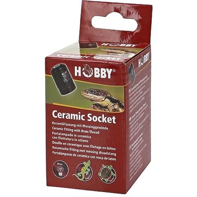 Hobby Terraristik Ceramic Socket I Keramikfassung mit Messinggewinde I Zertifizierte Qualität I Für alle Terrarienleuchten und Strahler mit E27 I Für Leuchtmittel bis 200 Watt Hobby Terraristik Ceramic Socket I Keramikfassung mit Messinggewinde I Zertifizierte Qualität I Für alle Terrarienleuchten und Strahler mit E27 I Für Leuchtmittel bis 200 Watt