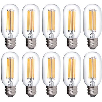 Maxkomfort LED Leuchtmittel E27 8W T45 Ø45mm Filament Korn Kolben Röhre warmweiß 10er Sets Maxkomfort LED Leuchtmittel E27 8W T45 Ø45mm Filament Korn Kolben Röhre warmweiß 10er Sets