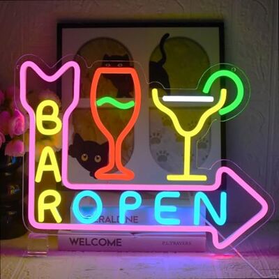 UExnkj-Y Bar Open Leuchtreklame Cocktails Bar Open Neon Schild Led Neon Bar Open Sign, Dimmbar Bier Schild mit USB-Betrieb, Open Sign für Bar, Hausbar, Club, Bistro, Party Dekorationen UExnkj-Y Bar Open Leuchtreklame Cocktails Bar Open Neon Schild Led Neon Bar Open Sign, Dimmbar Bier Schild mit USB-Betrieb, Open Sign für Bar, Hausbar, Club, Bistro, Party Dekorationen