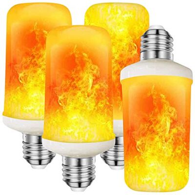 Luminea LED Flammen: 4er-Set LED-Lampen mit Flammeneffekt, 3 Beleuchtungs-Modi, E27, 2 W (Glühbirne Flammeneffekt, Flammenbirne, Gartenleuchte) Luminea LED Flammen: 4er-Set LED-Lampen mit Flammeneffekt, 3 Beleuchtungs-Modi, E27, 2 W (Glühbirne Flammeneffekt, Flammenbirne, Gartenleuchte)