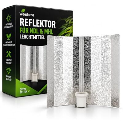 Weedness Grow Reflektor Lampe 47x47 cm mit E40 Fassung für NDL & MHL Leuchtmittel Pflanzenlampe Box Indoor Natriumdampflampe 400w 600w 250w Weedness Grow Reflektor Lampe 47x47 cm mit E40 Fassung für NDL & MHL Leuchtmittel Pflanzenlampe Box Indoor Natriumdampflampe 400w 600w 250w