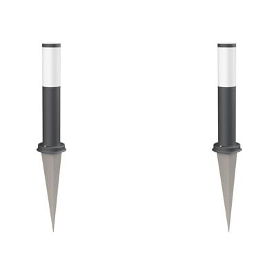 ledscom.de 2x Wegelicht/Pollerleuchte/Gartenleuchte PORU mit Erdspieß für außen, IP44, 39cm, anthrazit, 1 x E27 max. 60W ledscom.de 2x Wegelicht/Pollerleuchte/Gartenleuchte PORU mit Erdspieß für außen, IP44, 39cm, anthrazit, 1 x E27 max. 60W