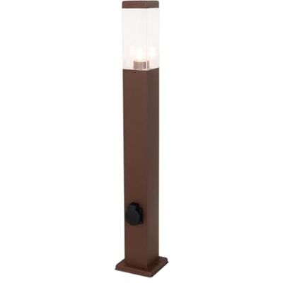 Qazqa Design außen Pollerleuchte, Wegeleuchte, Pollerlampe für den Garten Malios Rostbraun, Landhausstil, max. 60W, Geeignet für LED, 80cm, IP44 Qazqa Design außen Pollerleuchte, Wegeleuchte, Pollerlampe für den Garten Malios Rostbraun, Landhausstil, max. 60W, Geeignet für LED, 80cm, IP44