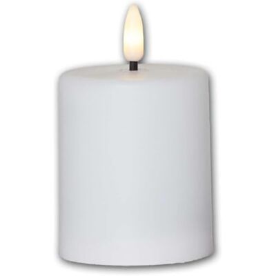 world-trading-net 2er Pack LED Außen-Kerzen "PAULA", Gedenkkerze aus weißem Kunststoff, Leuchtfarbe warmweiß, Höhe 10cm, Durchmesser 6,1cm, Timer & Dämmerungssensor world-trading-net 2er Pack LED Außen-Kerzen "PAULA", Gedenkkerze aus weißem Kunststoff, Leuchtfarbe warmweiß, Höhe 10cm, Durchmesser 6,1cm, Timer & Dämmerungssensor