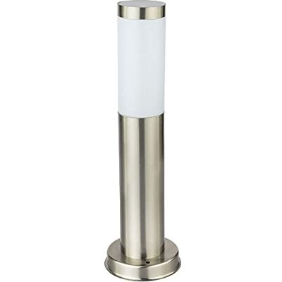 GLOBO LED Sockelleuchte Gartenlampe Edelstahl Wegeleuchte Terrassenlampe Stehleuchte silber, 11W 1055lm 3000K, DxH 7,8x45 cm GLOBO LED Sockelleuchte Gartenlampe Edelstahl Wegeleuchte Terrassenlampe Stehleuchte silber, 11W 1055lm 3000K, DxH 7,8x45 cm