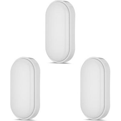 REV Kellerlampe SPARSET 3x Feuchtraumleuchte LED oval 12W, 840lm, weiß IP54 einsetzbar als Decken- oder Wandlampe REV Kellerlampe SPARSET 3x Feuchtraumleuchte LED oval 12W, 840lm, weiß IP54 einsetzbar als Decken- oder Wandlampe