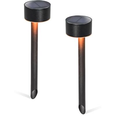 Esotec Solar Steckleuchten Gartenleuchte Wegeleuchten Josie 2er Set 102954 Solar Steckleuchten 2er Set H30cm, Aluminium schwarz, bernstein 1800K, 60lm, bis 12Std, LiFePO4 Akku wechselbar, 0,4Wp, IP44 Esotec Solar Steckleuchten Gartenleuchte Wegeleuchten Josie 2er Set 102954 Solar Steckleuchten 2er Set H30cm, Aluminium schwarz, bernstein 1800K, 60lm, bis 12Std, LiFePO4 Akku wechselbar, 0,4Wp, IP44