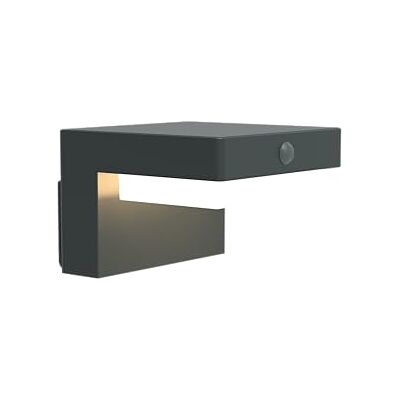 BOLD LED Solar-Wandleuchte mit Bewegungsmelder IP44 Außenleuchte Gun Grey BOLD LED Solar-Wandleuchte mit Bewegungsmelder IP44 Außenleuchte Gun Grey