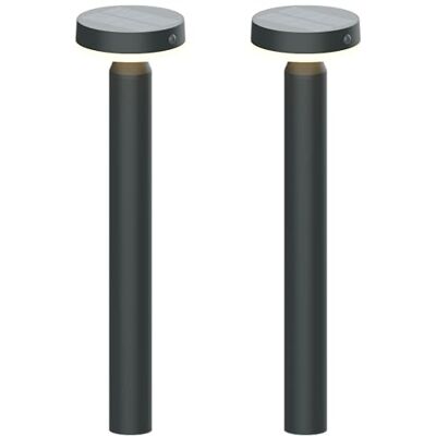 BOLD 2er Set Solar-Wegeleuchten mit Bewegungsmelder, 50 cm Solarleuchten BOLD 2er Set Solar-Wegeleuchten mit Bewegungsmelder, 50 cm Solarleuchten