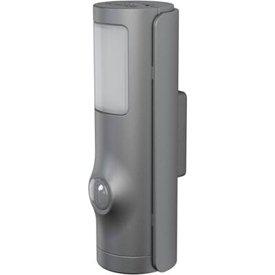 Osram LED-Nachtlicht Silber, 2in1 Taschenlampen-Funktion, Lichtsensor, Bewegungsmelder, batteriebetrieben, IP54 spritzwassergeschützt Osram LED-Nachtlicht Silber, 2in1 Taschenlampen-Funktion, Lichtsensor, Bewegungsmelder, batteriebetrieben, IP54 spritzwassergeschützt