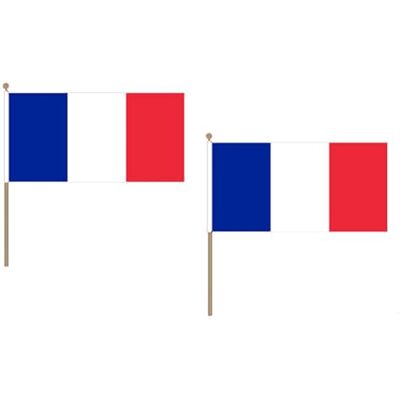 AZ FLAG Hochwertige Frankreichflagge mit Holzstiel, 45 x 30 cm, 10 Stück AZ FLAG Hochwertige Frankreichflagge mit Holzstiel, 45 x 30 cm, 10 Stück