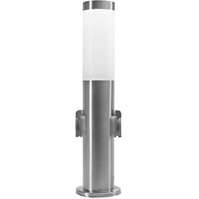 Grafner Edelstahl Wegeleuchte mit 2 Steckdosen, Höhe: 45 cm, KEIN ROST Klarlackbeschichtung, E27, Wegleuchte Weglampe Gartenlampe Gartenleuchte Standlampe Außenstandleuchte Pollerleuchte Grafner Edelstahl Wegeleuchte mit 2 Steckdosen, Höhe: 45 cm, KEIN ROST Klarlackbeschichtung, E27, Wegleuchte Weglampe Gartenlampe Gartenleuchte Standlampe Außenstandleuchte Pollerleuchte
