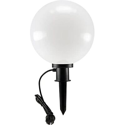 ChiliTec Kugelleuchte Gartenlampe 30cm mit Erdspieß Für Außen, IP44, 1,5m Kabel, E27 Fassung, Wetterfest Hitze- & Frostbeständig ChiliTec Kugelleuchte Gartenlampe 30cm mit Erdspieß Für Außen, IP44, 1,5m Kabel, E27 Fassung, Wetterfest Hitze- & Frostbeständig