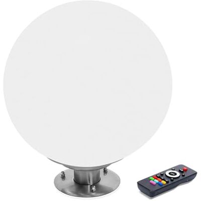 Esotec Solar Leuchtkugel Liana 40 CCT, Multicolor, Fernbedienung, Edelstahl Standfuß, Li-Ion Akku, RGB LED Gartenkugel, Solarkugel, IP44, wetterfest, Winterfest, außen, D=40cm, 102664 Esotec Solar Leuchtkugel Liana 40 CCT, Multicolor, Fernbedienung, Edelstahl Standfuß, Li-Ion Akku, RGB LED Gartenkugel, Solarkugel, IP44, wetterfest, Winterfest, außen, D=40cm, 102664