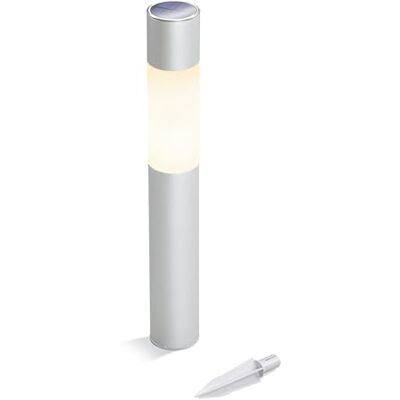 Esotec Solar Pollerleuchte Wegeleuchte Pole Light 50 Duo Color 102617 2800/6500K Duo Color, bis 8 Std, 360° Licht, Akku wechselbar, Monokristallin, Aluminium, Erdspieß & Schraubmontage, Ø7×H50cm Esotec Solar Pollerleuchte Wegeleuchte Pole Light 50 Duo Color 102617 2800/6500K Duo Color, bis 8 Std, 360° Licht, Akku wechselbar, Monokristallin, Aluminium, Erdspieß & Schraubmontage, Ø7×H50cm