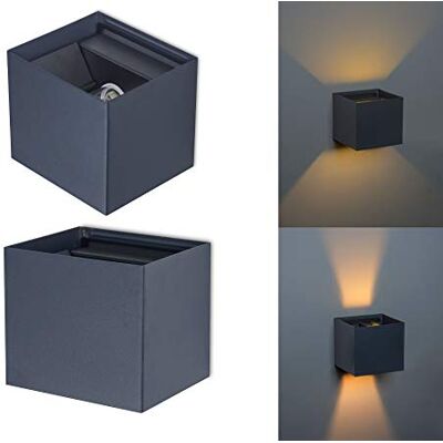 Trango 8015-01A IP44 Up & Down Wandstrahler *FLEX* in Anthrazit matt Eckig mit einstellbar Abstrahlwinkel inkl. 1x 3.5 Watt G9 LED Leuchtmittel für innen & außen Leuchte, Außenstrahler, Wandleuchte Trango 8015-01A IP44 Up & Down Wandstrahler *FLEX* in Anthrazit matt Eckig mit einstellbar Abstrahlwinkel inkl. 1x 3.5 Watt G9 LED Leuchtmittel für innen & außen Leuchte, Außenstrahler, Wandleuchte