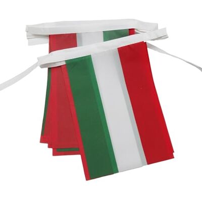 Ungarische Flaggen-Girlande - 6M, 20 Fahnen, 21x15cm Ungarische Flaggen-Girlande - 6M, 20 Fahnen, 21x15cm