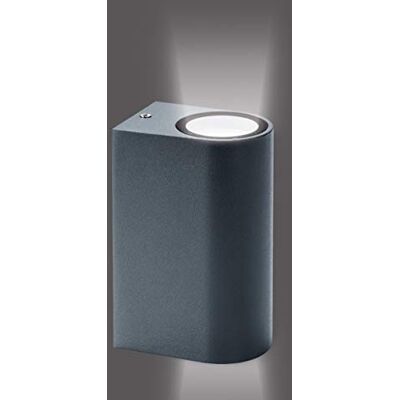 Trango IP44 Up & Down Light 8012-RSA in Rund Anthrazit-Schwarz, integriertem Dämmerungssensor (Tag & Nacht Schalter) Wandleuchte, Wandstrahler, Außenstrahler inkl. 2x GU10 Fassung (ohne Leuchtmittel) Trango IP44 Up & Down Light 8012-RSA in Rund Anthrazit-Schwarz, integriertem Dämmerungssensor (Tag & Nacht Schalter) Wandleuchte, Wandstrahler, Außenstrahler inkl. 2x GU10 Fassung (ohne Leuchtmittel)