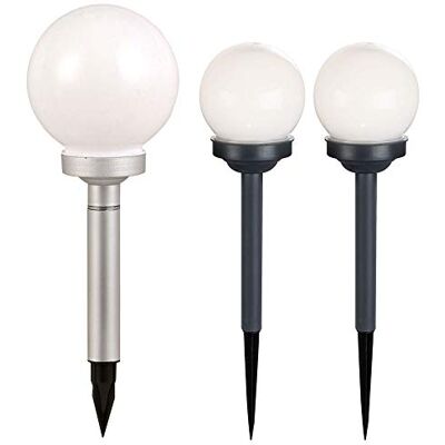 etc-shop 3er Set LED Solar Kugel Lampen Terrassen Steck Strahler Garten Außen Beleuchtung Erdspieß Leuchten etc-shop 3er Set LED Solar Kugel Lampen Terrassen Steck Strahler Garten Außen Beleuchtung Erdspieß Leuchten
