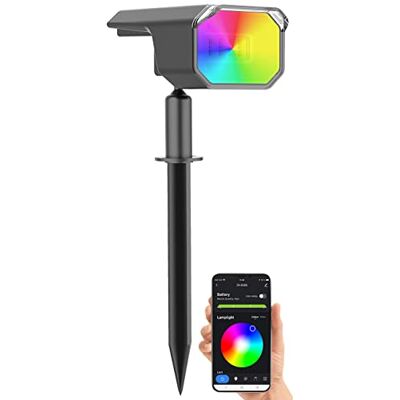Luminea Home Control Solarlampen Erdspiess: Smarter Solar-Spot mit RGB-CCT-LED, 100 lm, 2.200-mAh-Akku, 1 W, IP65 (LED-Spotsmit Erdspieß, LED Solar Gartenspot, Gartenleuchte Standleuchte) Luminea Home Control Solarlampen Erdspiess: Smarter Solar-Spot mit RGB-CCT-LED, 100 lm, 2.200-mAh-Akku, 1 W, IP65 (LED-Spotsmit Erdspieß, LED Solar Gartenspot, Gartenleuchte Standleuchte)